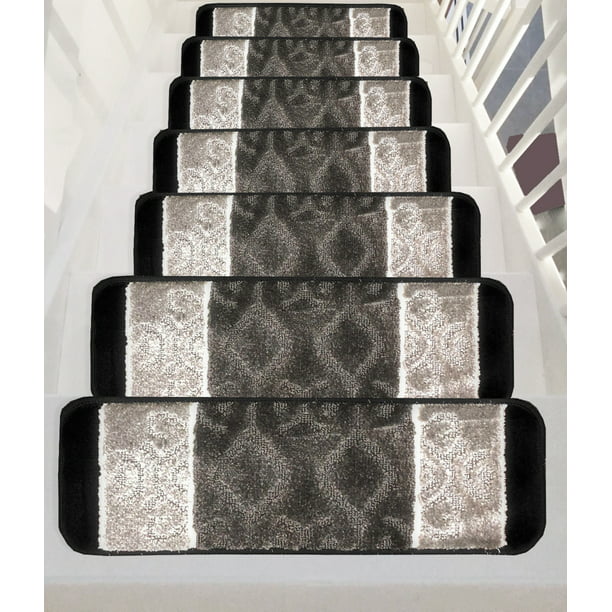 SET OF 7 Stair Rug Carpet Stair Treads Non Slip Skid Resistant Washable Mat